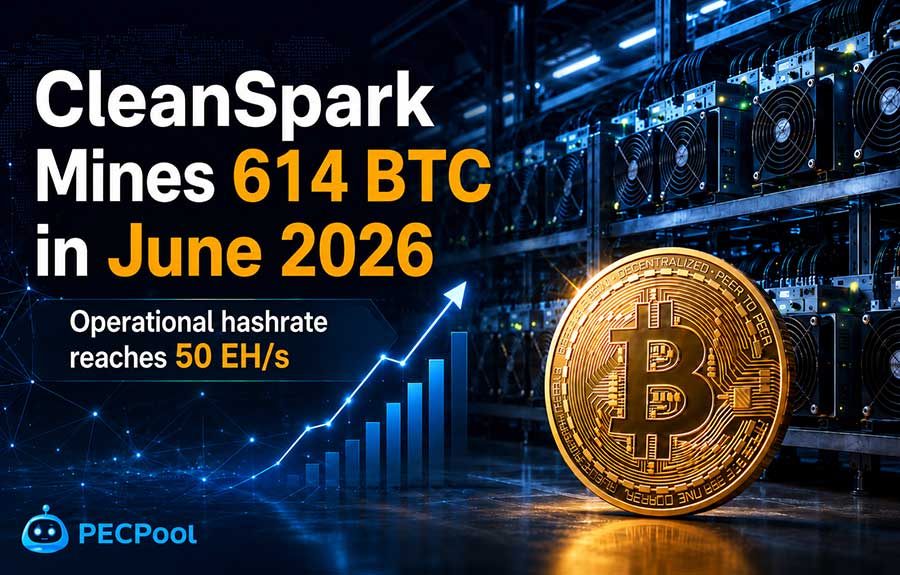 CleanSpark Mines More Than 614 Bitcoin in June 2026